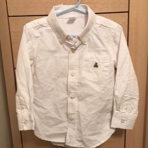 White baby gap polo button down